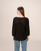 Blouse Droite Fluide Noir Solo