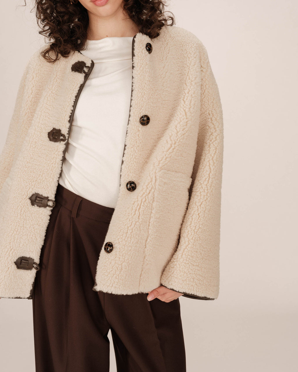 Manteau Oversize Ecru Simon
