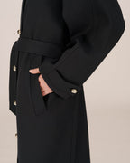 Trench Long Boutons Dorés Marine Scott