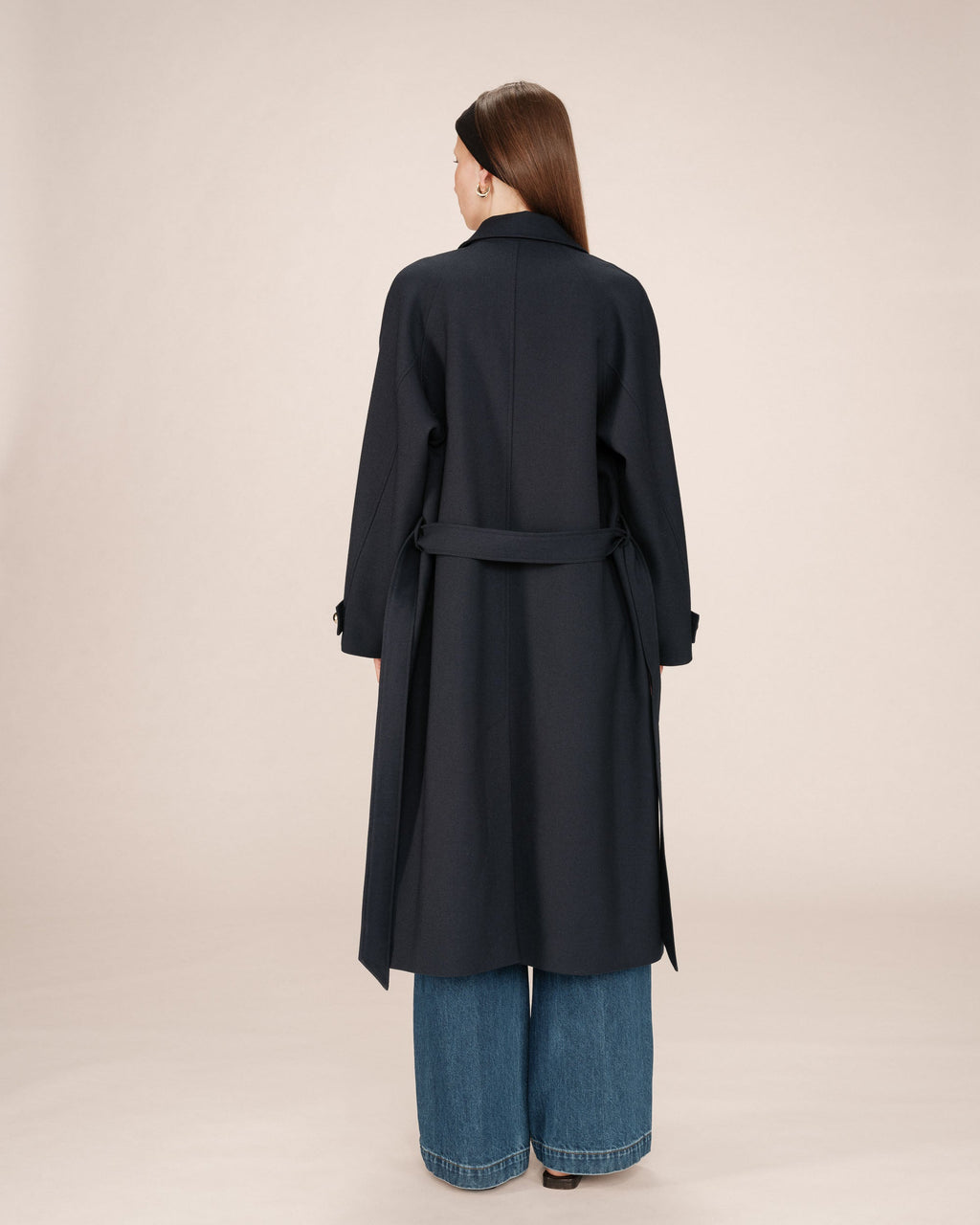 Trench Long Boutons Dorés Marine Scott