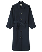 Trench Long Boutons Dorés Marine Scott