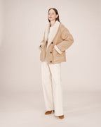 Manteau Beige Rose Swan