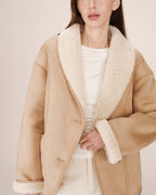 Manteau Beige Rose Swan
