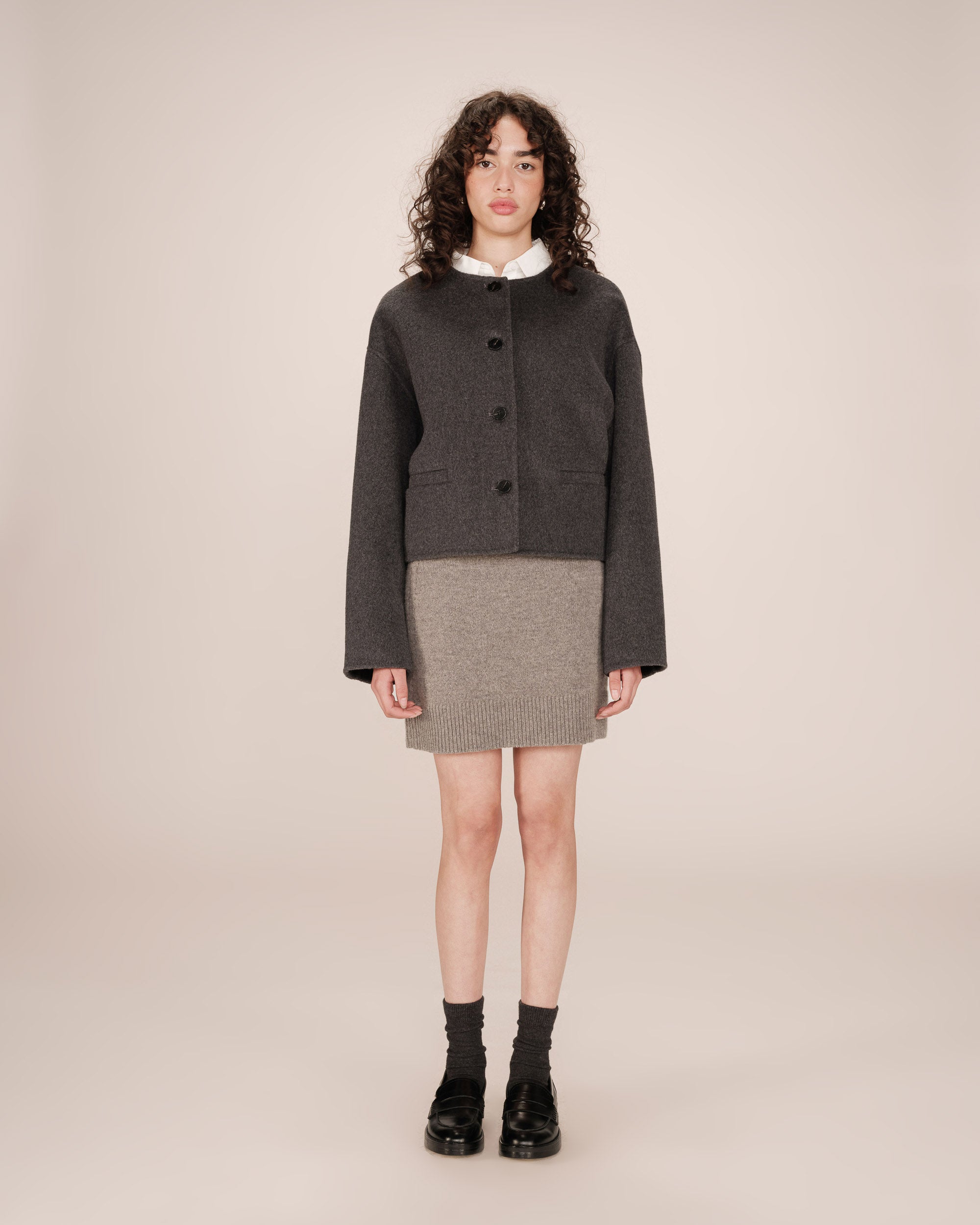 Veste Boxy Anthracite Stomy