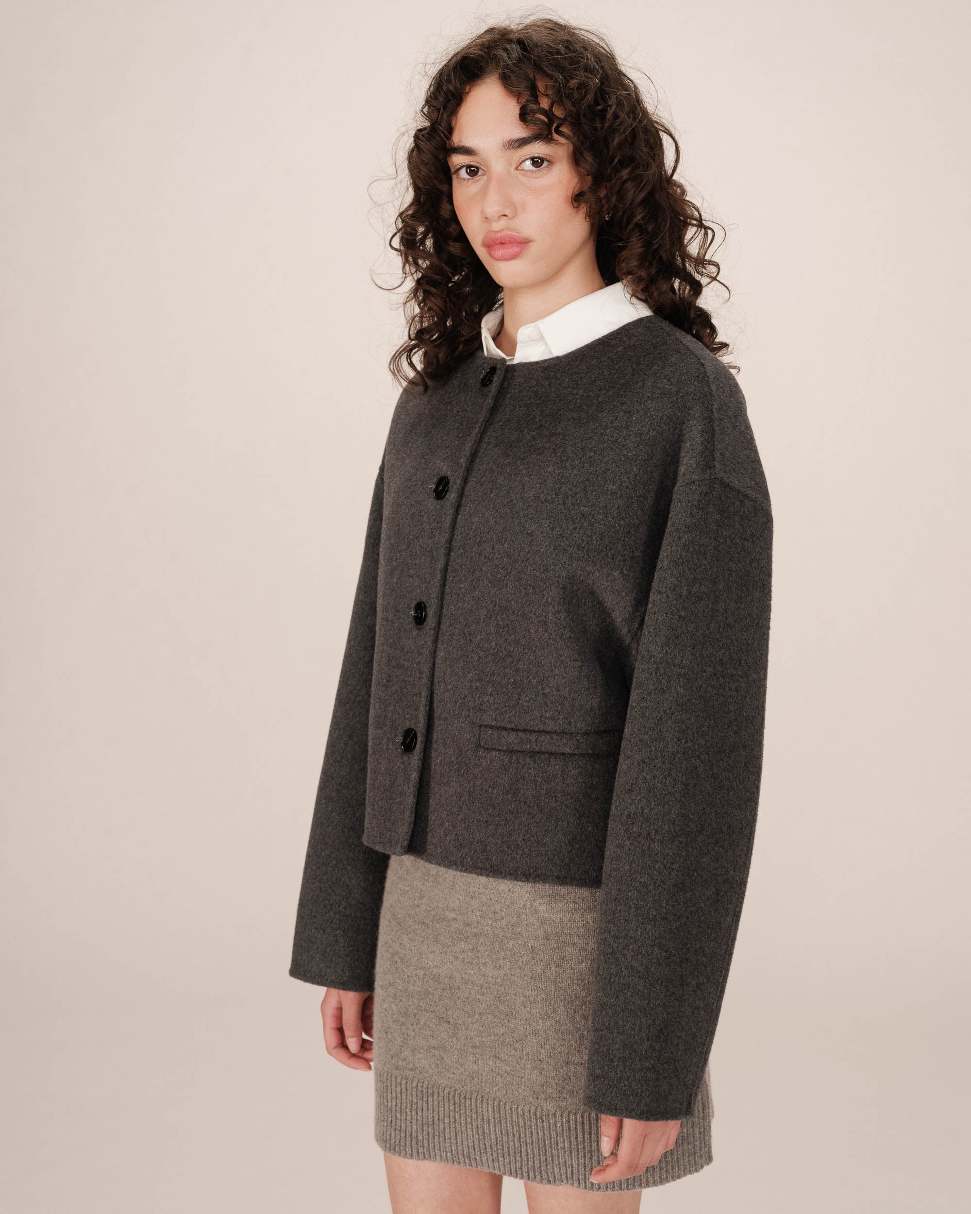 Veste Boxy Anthracite Stomy