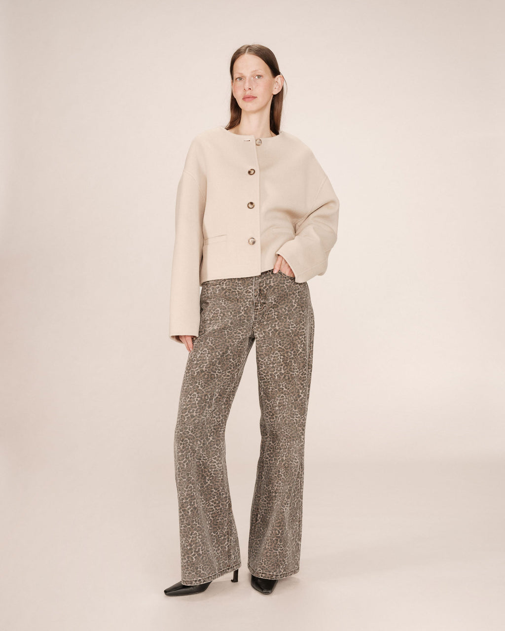 Greige Boxy Jacket Stomy