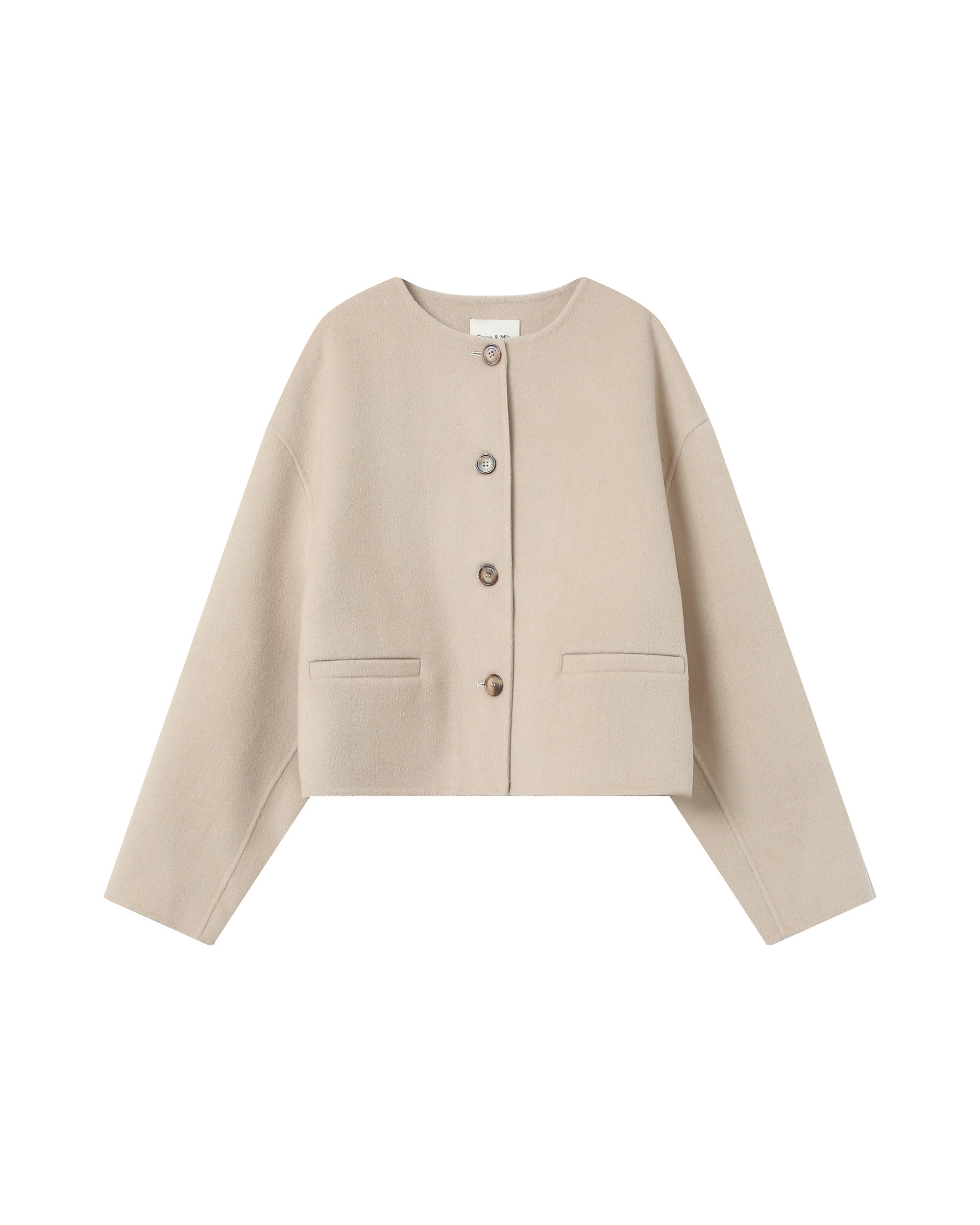 Greige Boxy Jacket Stomy