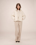 Doudoune Courte Beige Sonic