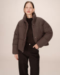 Sonic Short Puffer Jacket - Chocolate