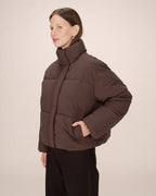 Sonic Short Puffer Jacket - Chocolate