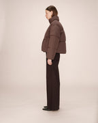 Sonic Short Puffer Jacket - Chocolate