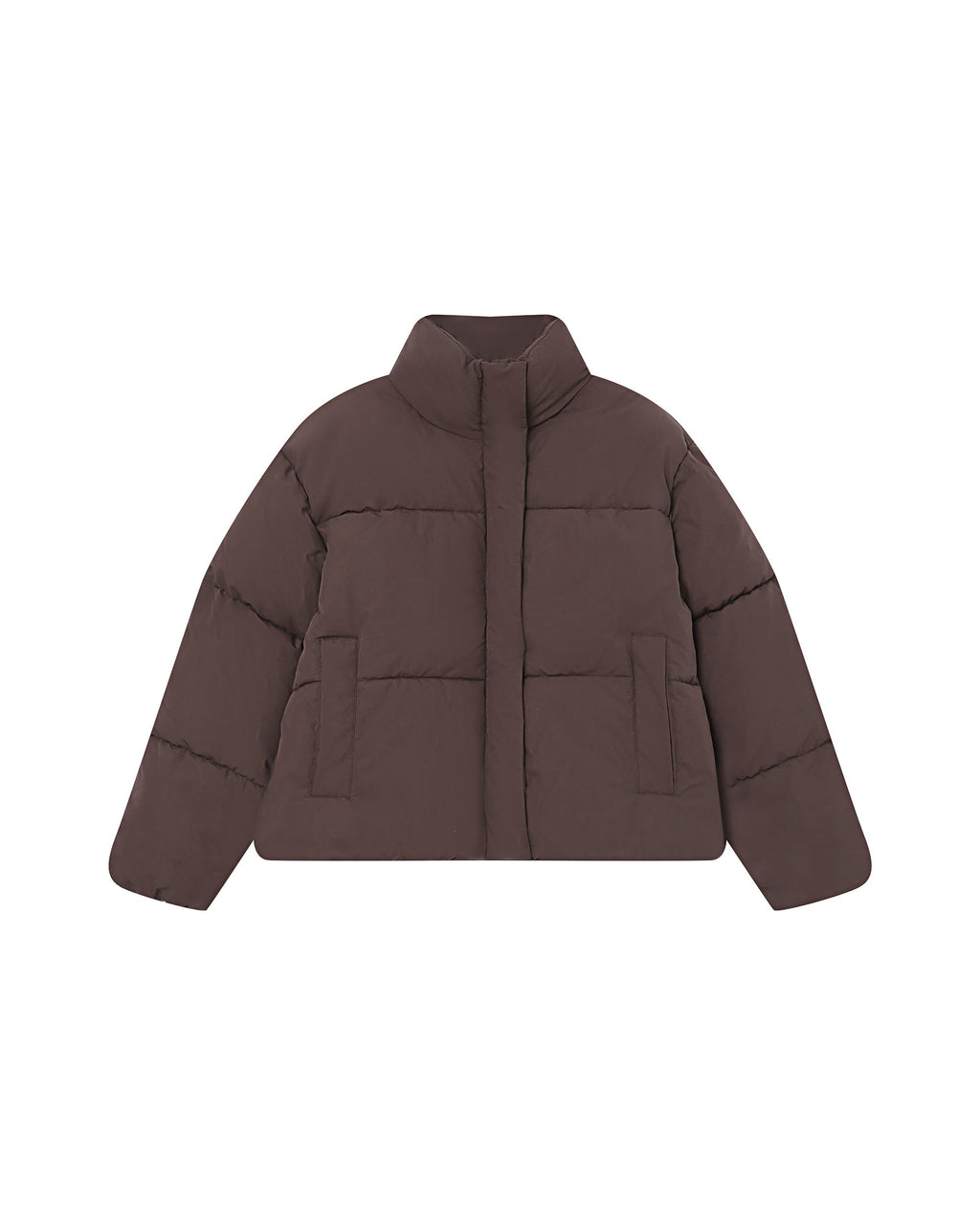 Sonic Short Puffer Jacket - Chocolate