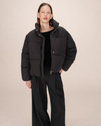 Sonic Short Black Puffer Jacket