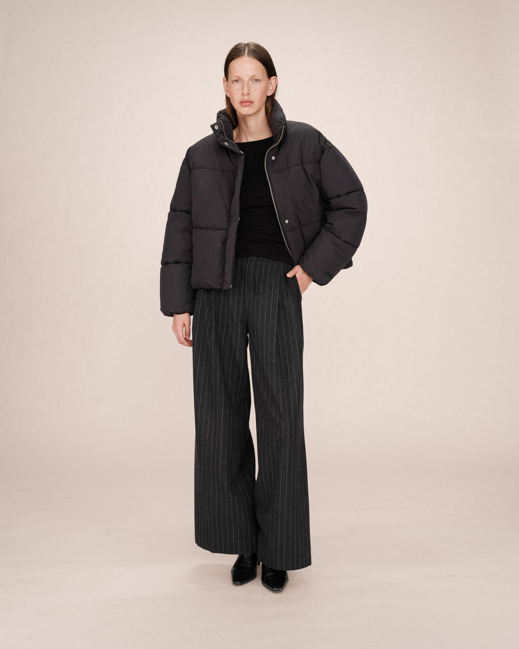 Sonic Short Black Puffer Jacket