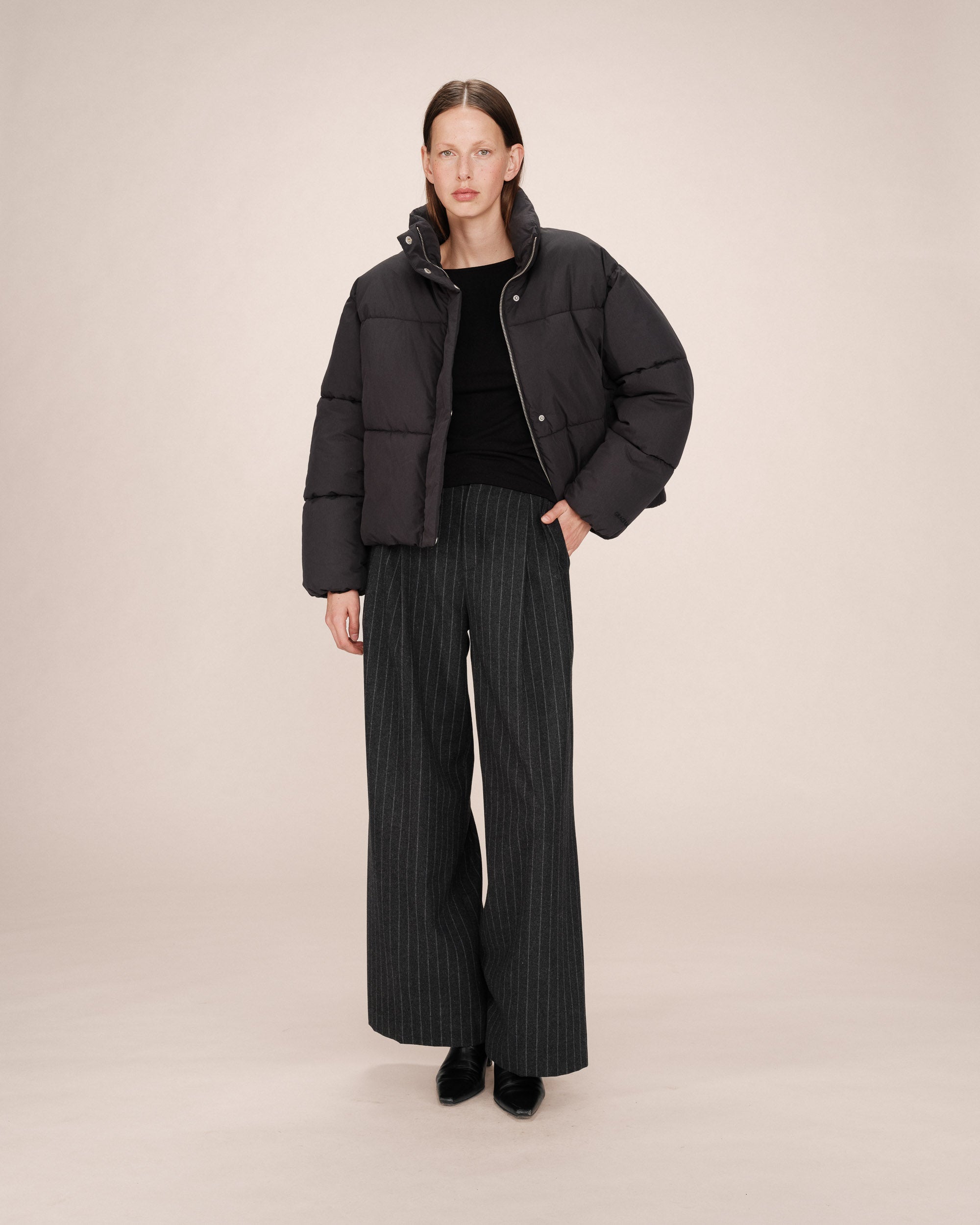 Sonic Short Black Puffer Jacket