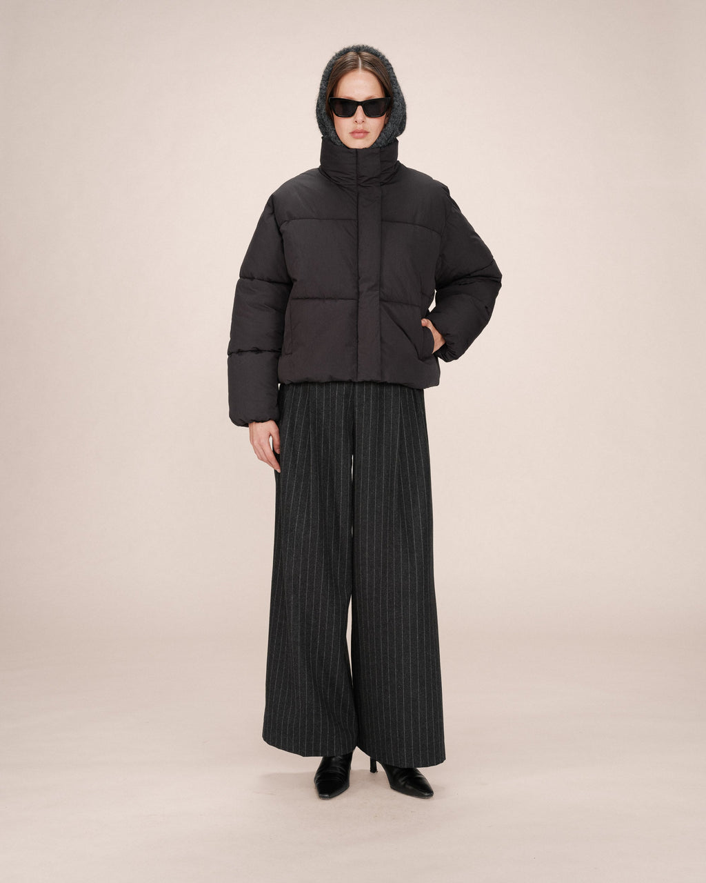 Sonic Short Black Puffer Jacket