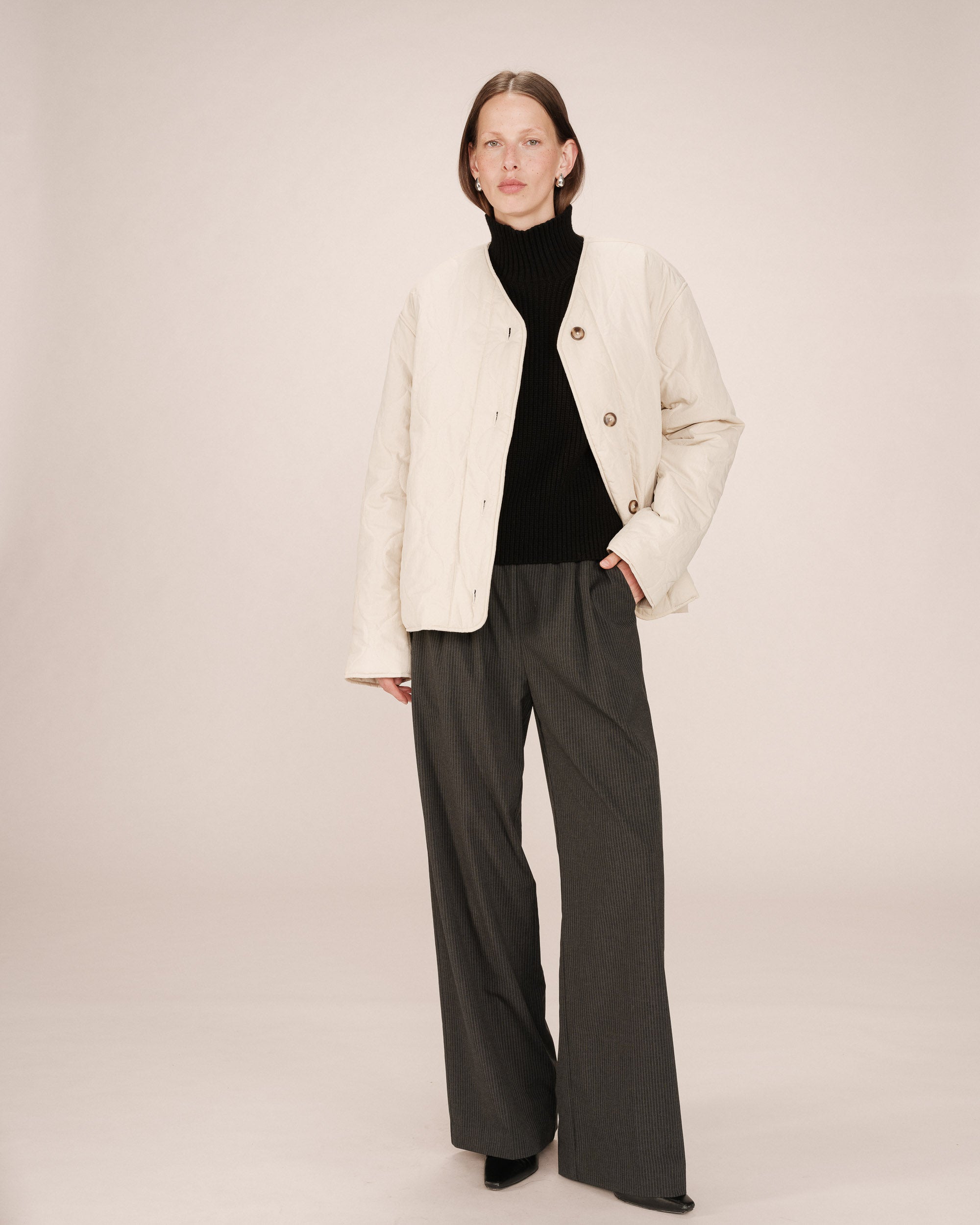 Doudoune Matelassée Beige Shania