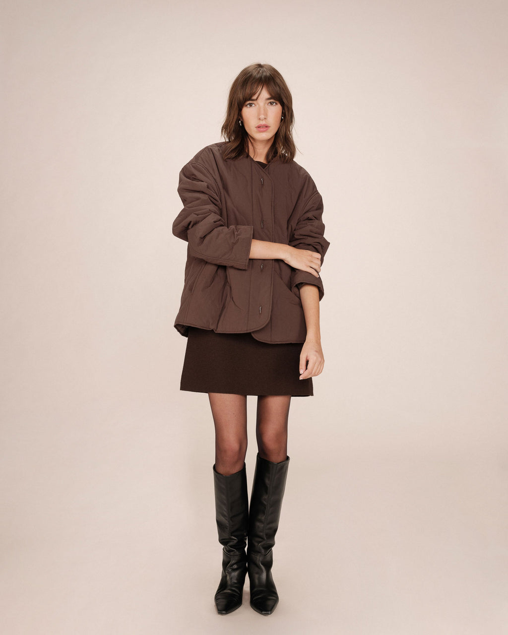 Doudoune Matelassée Chocolat Shania