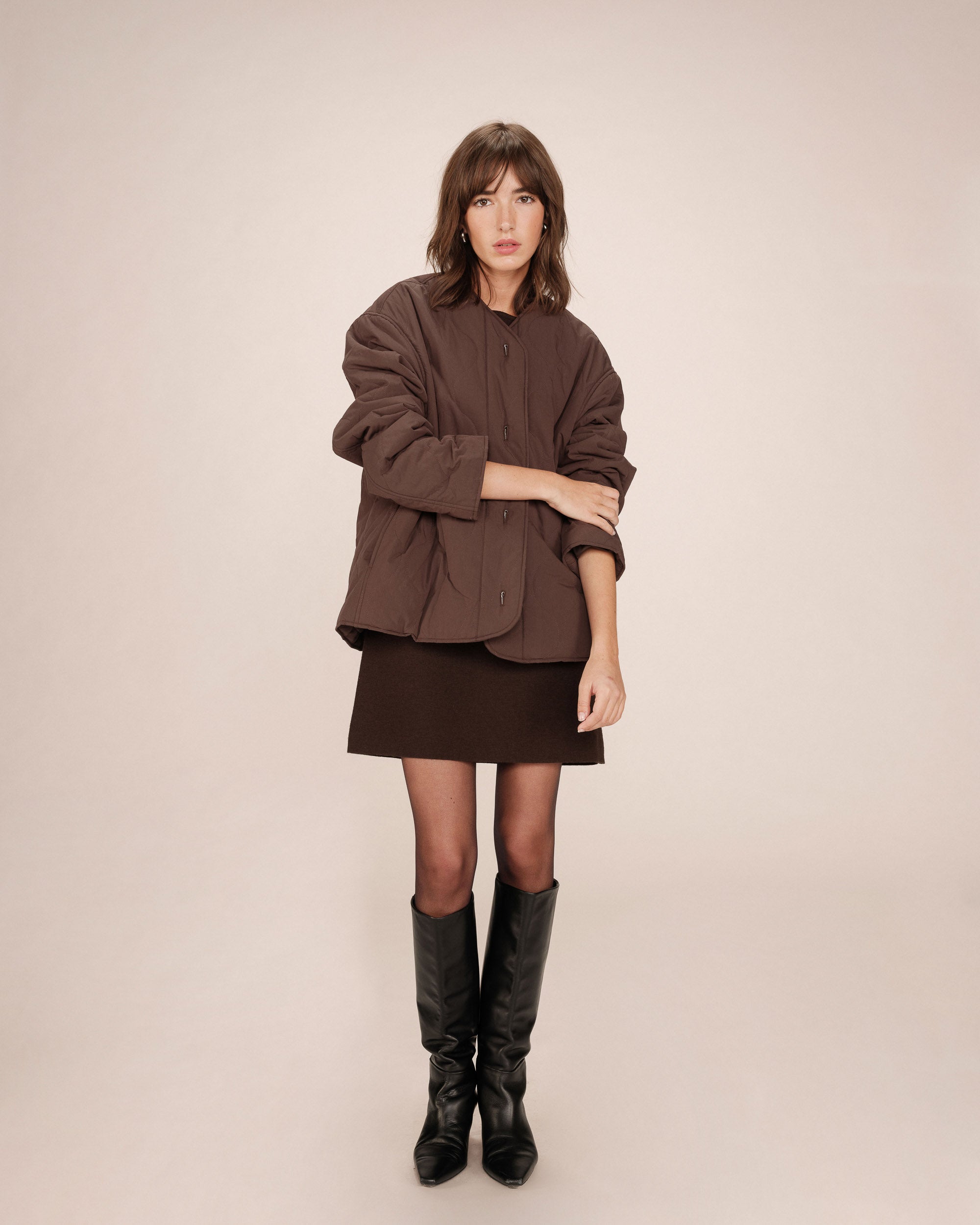 Doudoune Matelassée Chocolat Shania