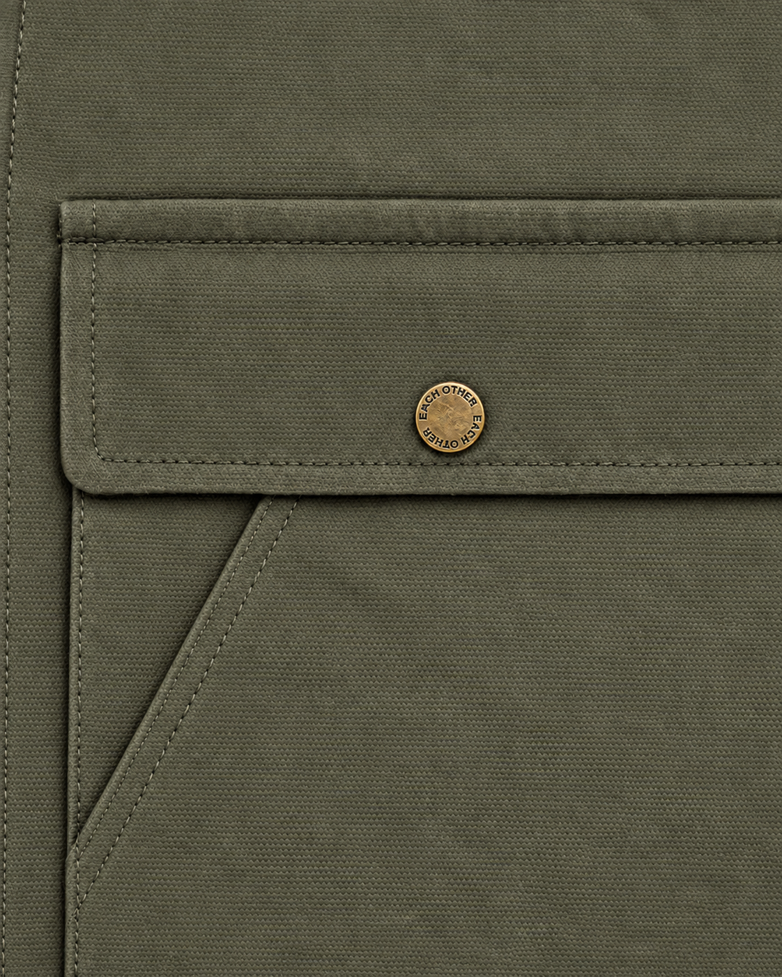 Cotton Cargo Jacket - Khaki Green