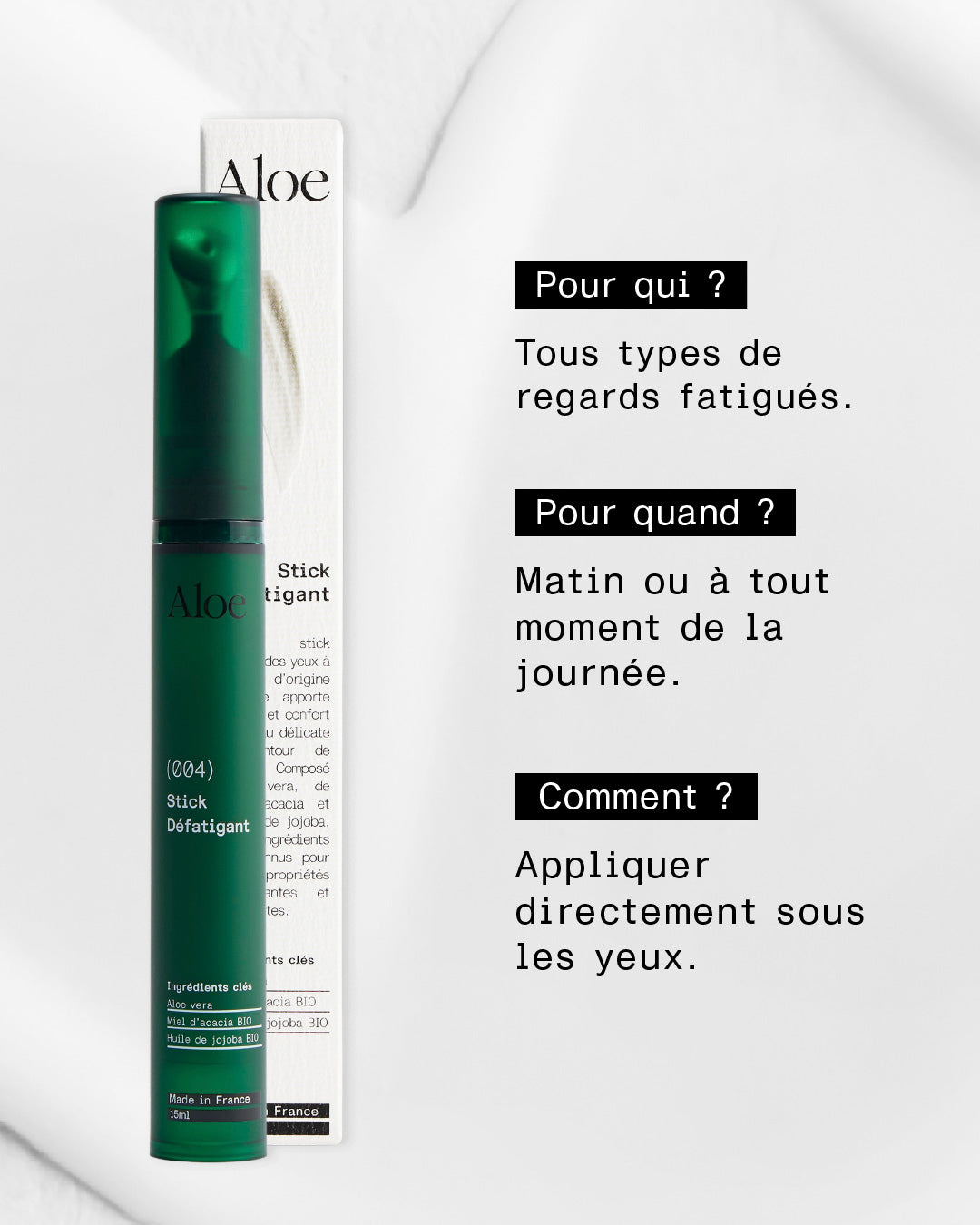 2 Sticks Défatigant + 5 Masques Visage Offerts