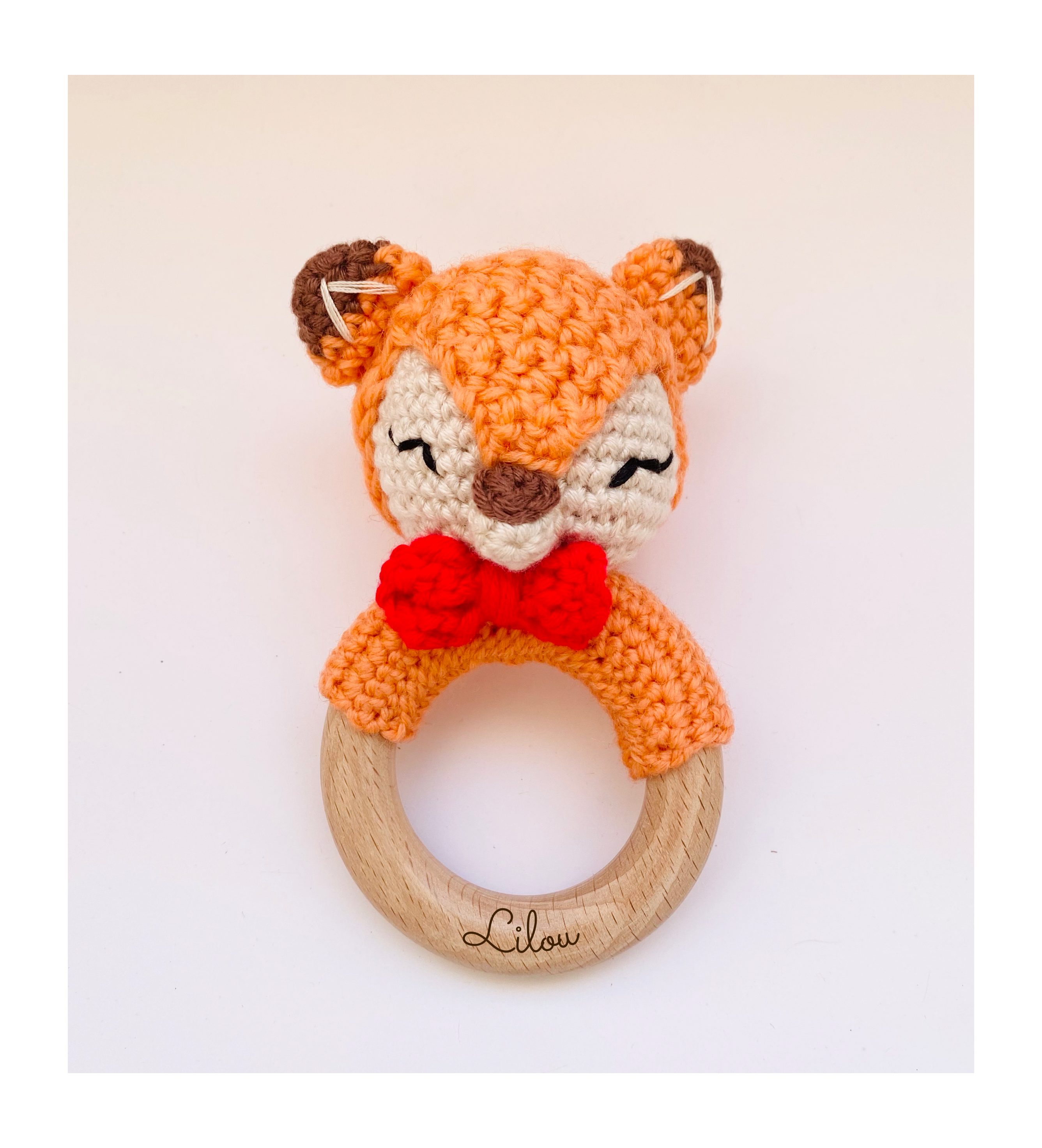 Personalized Crochet Baby Rattle