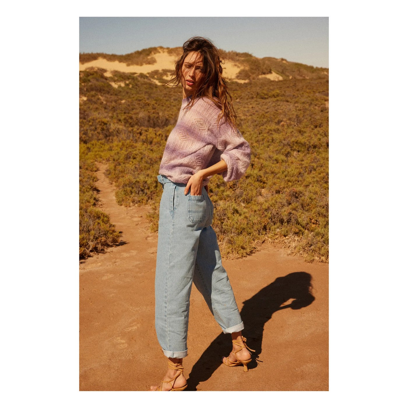 Alma Deia - Pull Ajouré Mohair - Violet - Femme