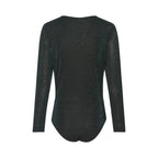 Alma Deia - Body Cache-Cœur En Glitters - Bleu Vert - Femme