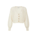 Alma Deia - Cárdigan De Mohair Con Botones - Blanco/Crudo - Mujer