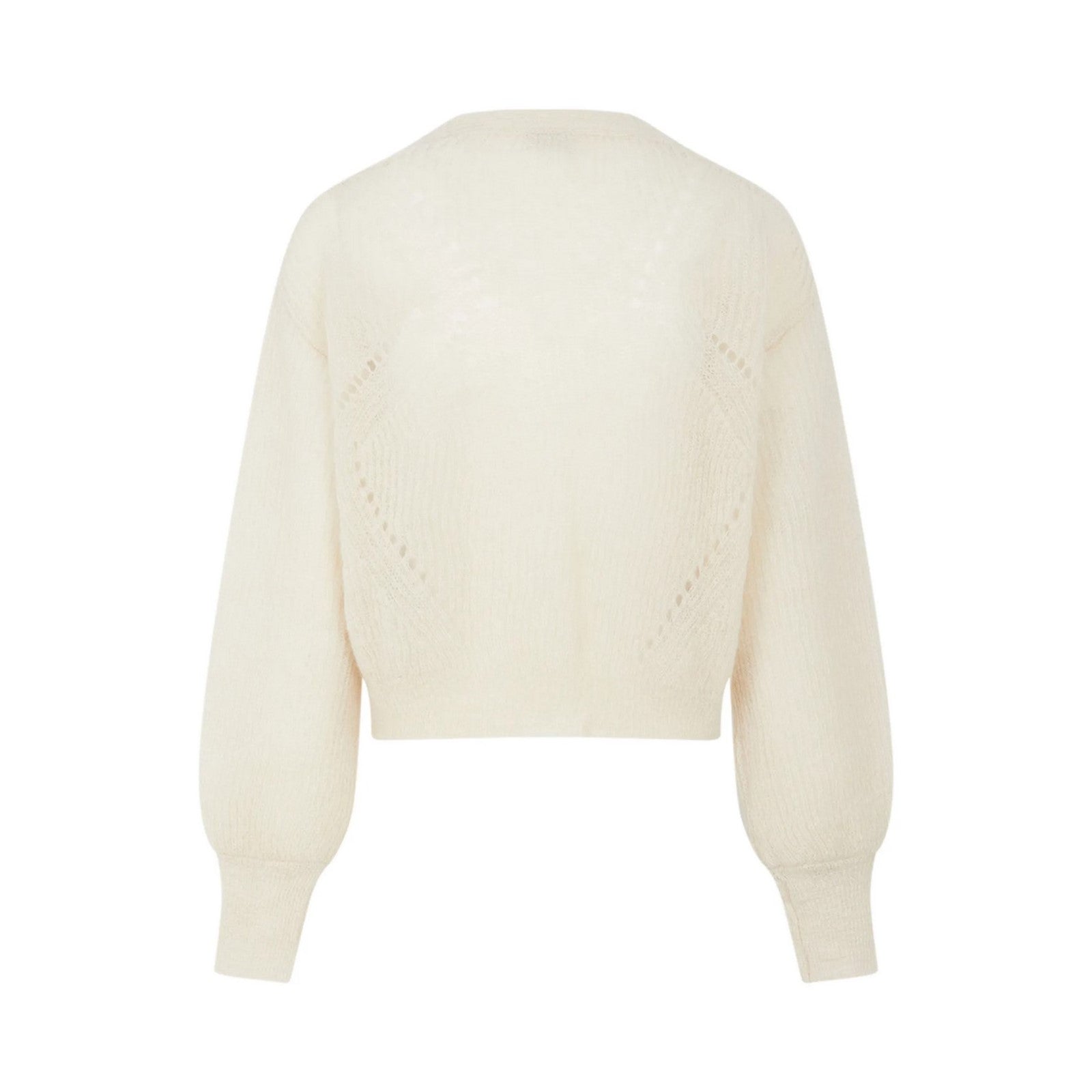 Alma Deia - Cárdigan De Mohair Con Botones - Blanco/Crudo - Mujer