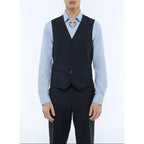 Chaleco De Traje En Tejido De Lana - Azul