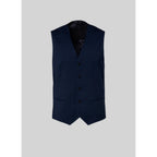 Fursac - Gilet En Toile De Laine À Motif Prince De Galles - Petrole - Homme
