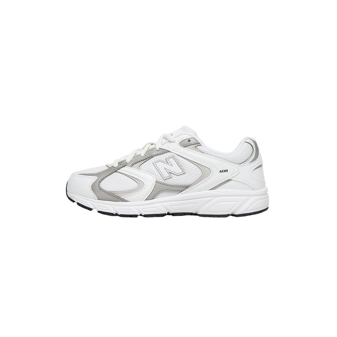 New Balance G408 Junior Trainers - White, Grey, Black