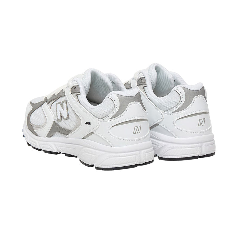 New Balance G408 Junior Trainers - White, Grey, Black