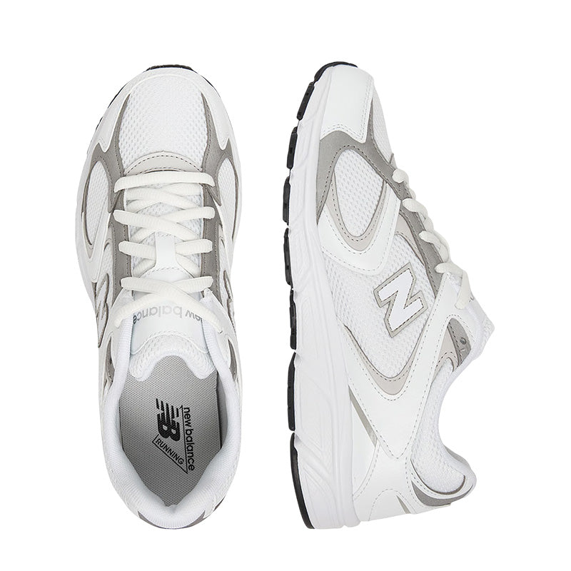 New Balance G408 Junior Trainers - White, Grey, Black