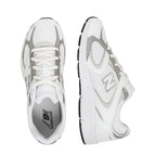 New Balance G408 Junior Trainers - White, Grey, Black