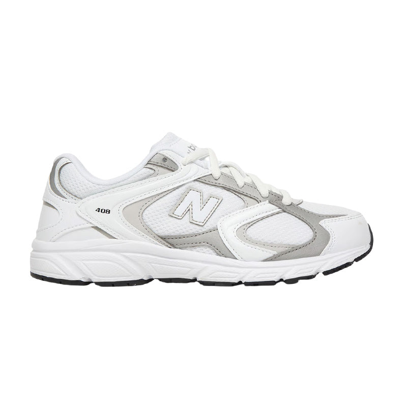 New Balance G408 Junior Trainers - White, Grey, Black