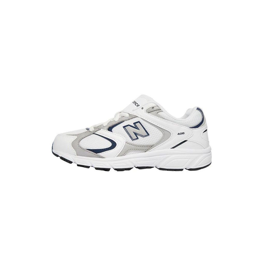 Junior New Balance G408 Trainers - White, Grey, Navy