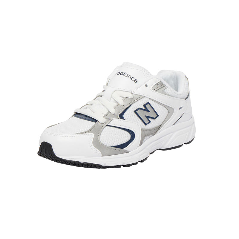 Junior New Balance G408 Trainers - White, Grey, Navy