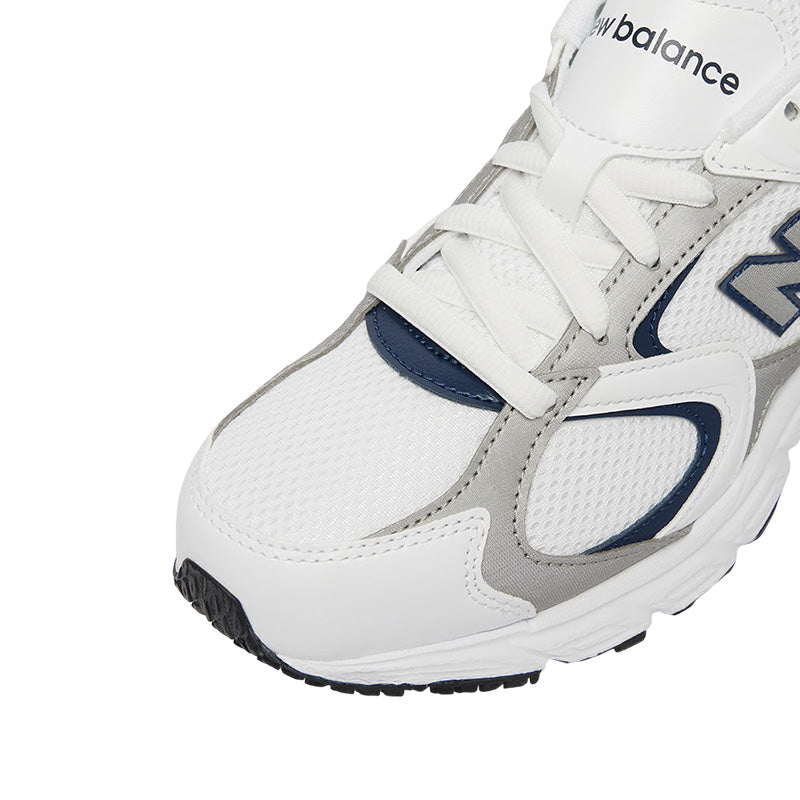 Junior New Balance G408 Trainers - White, Grey, Navy