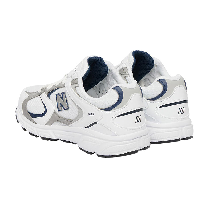 Junior New Balance G408 Trainers - White, Grey, Navy