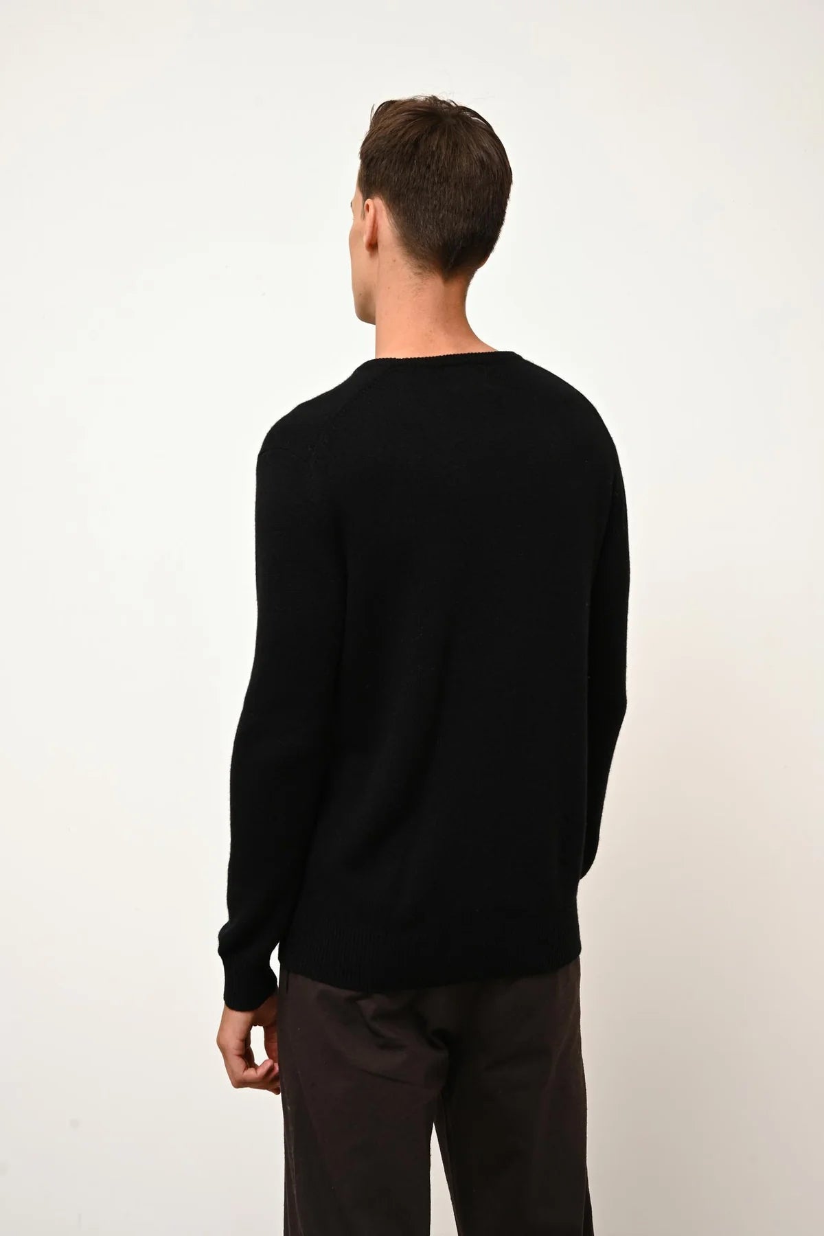 4-Ply Round Neck Jumper - Gabin - Black