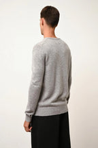 4-Ply Crew-Neck Jumper - Gabin - Mottled Cloud Grey