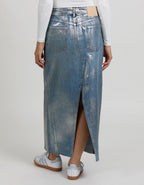 Jupe Gael Coated - Silver - Femme