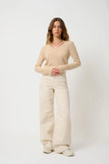 V-Neck Jumper - Galise - Sable