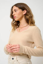 V-Neck Jumper - Galise - Sable