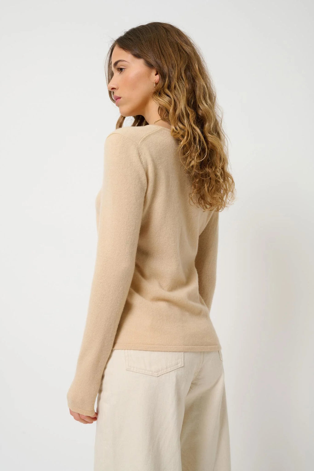 V-Neck Jumper - Galise - Sable