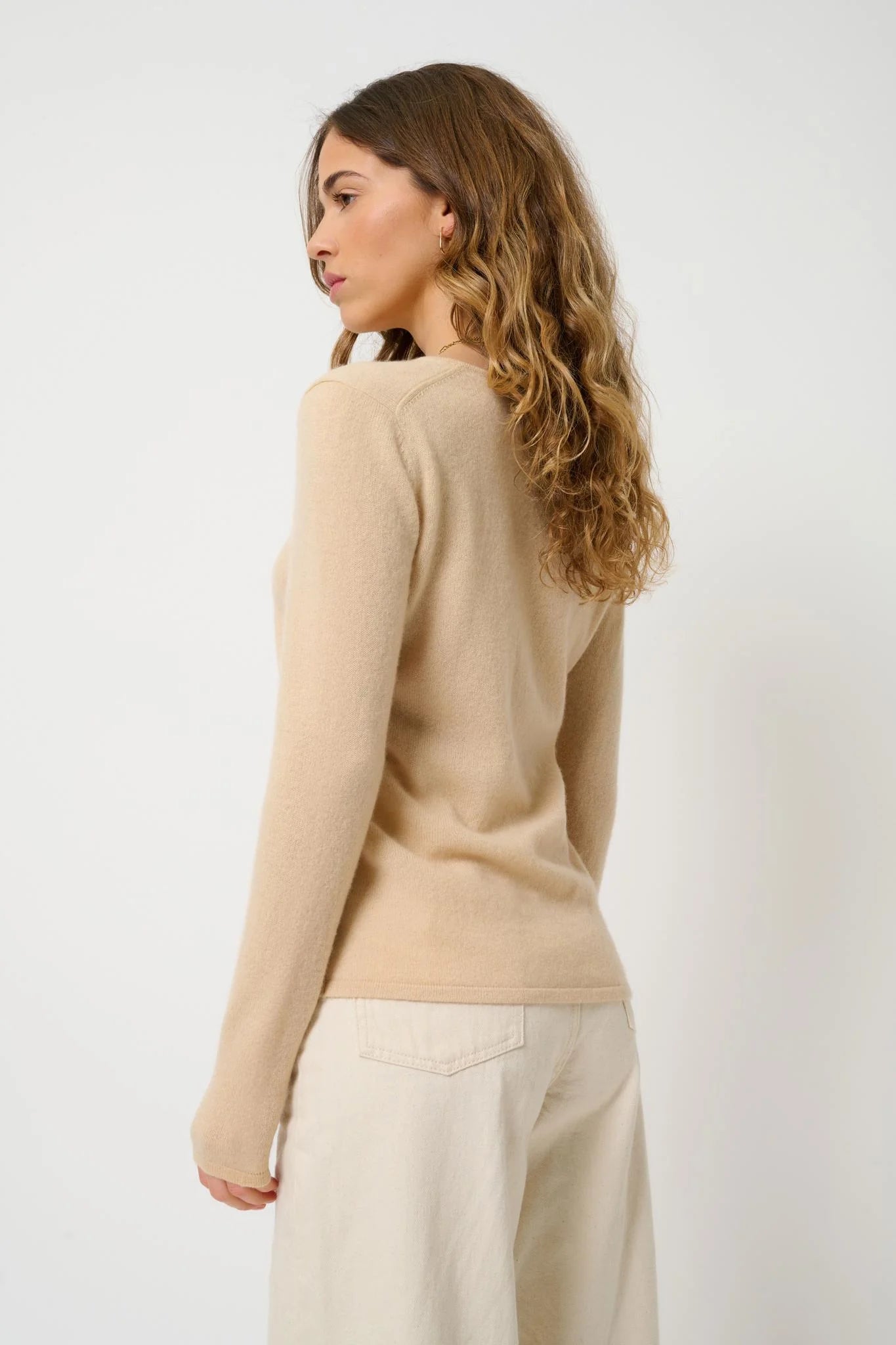 V-Neck Jumper - Galise - Sable