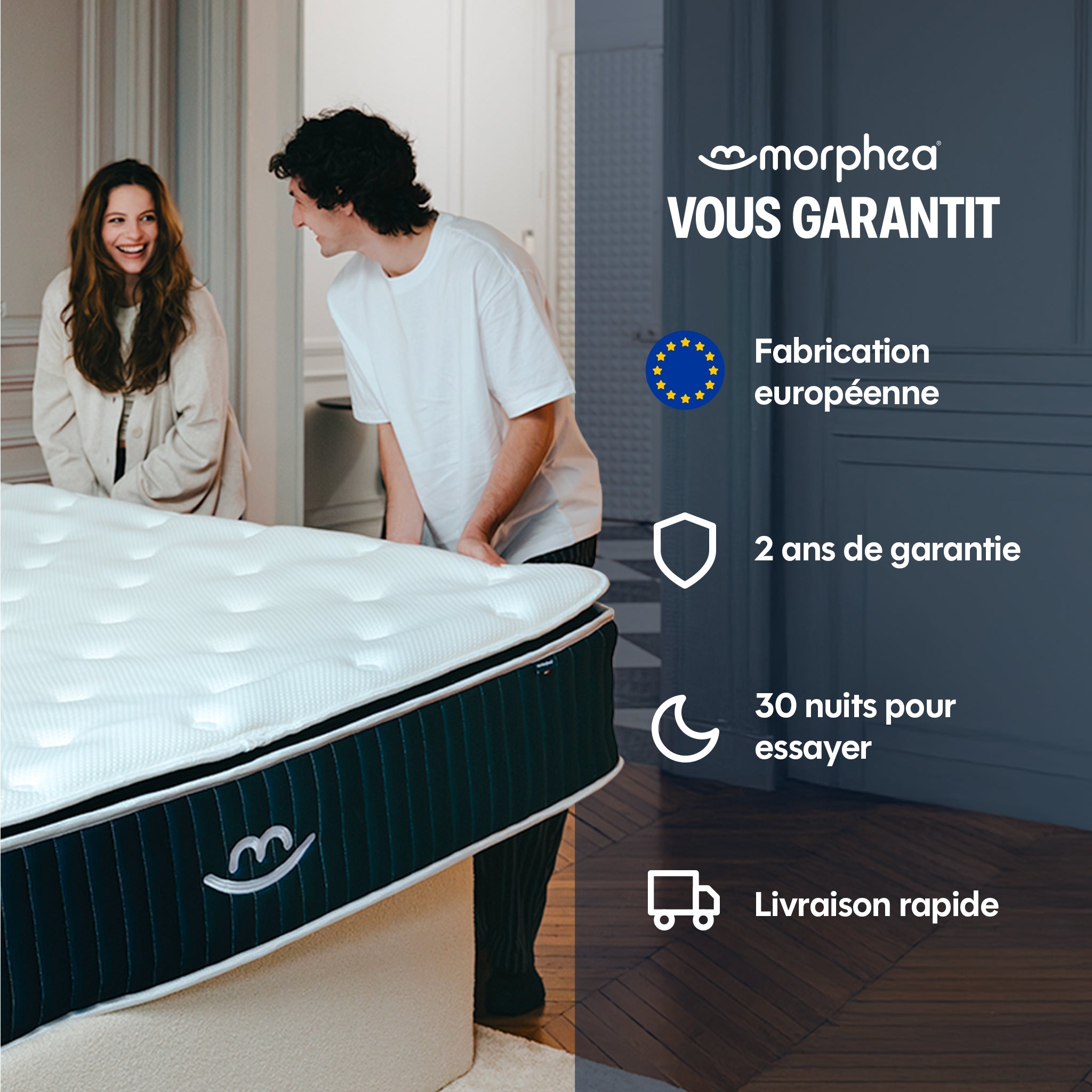 Surmatelas Cloud - fibre de polyester - 5cm
