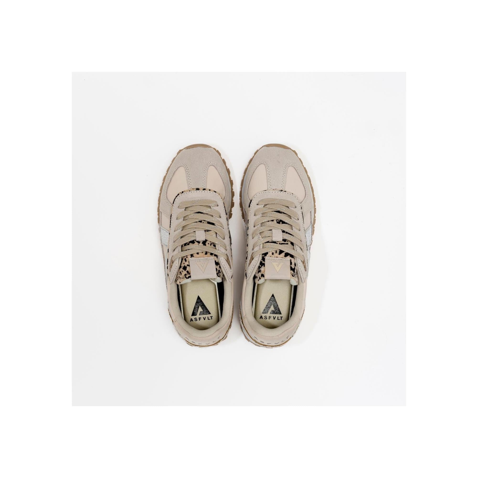Zapatillas Gate Gris-Tan-Plata-Pony Hair